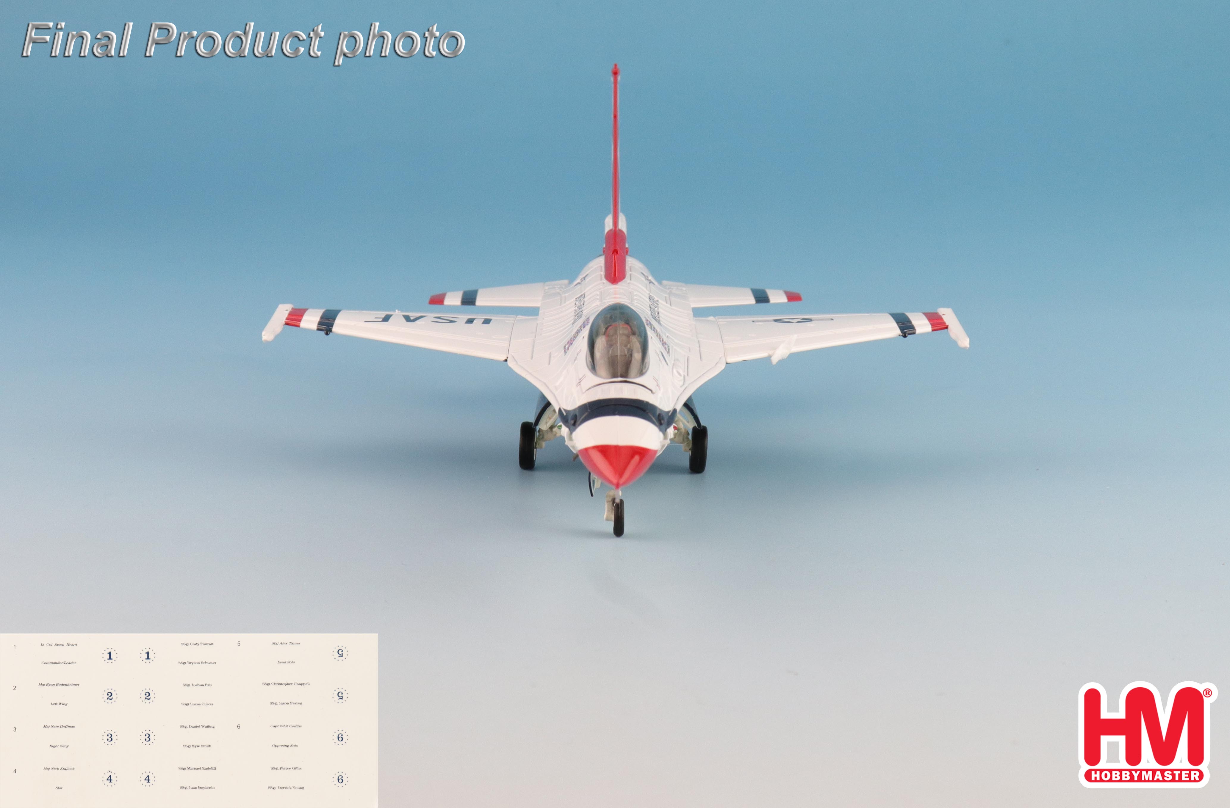 F-16C Thunderbirds USAF, RIAT 2017 (w/No.1 to No.6 decals)